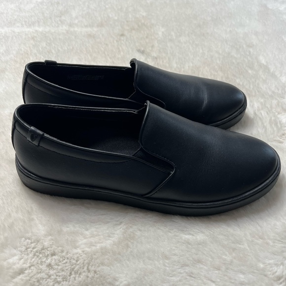 Vionic pro mahogany Avery black slip on comfort flat shoe womens size 9 - Picture 1 of 11